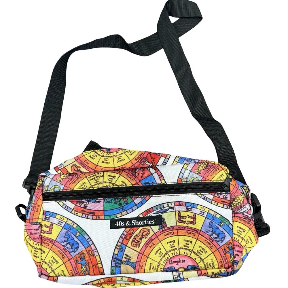 40s & Shorties White Zodiac Astrology Yellow Blue Side Hip Belt Bag Fanny Pack